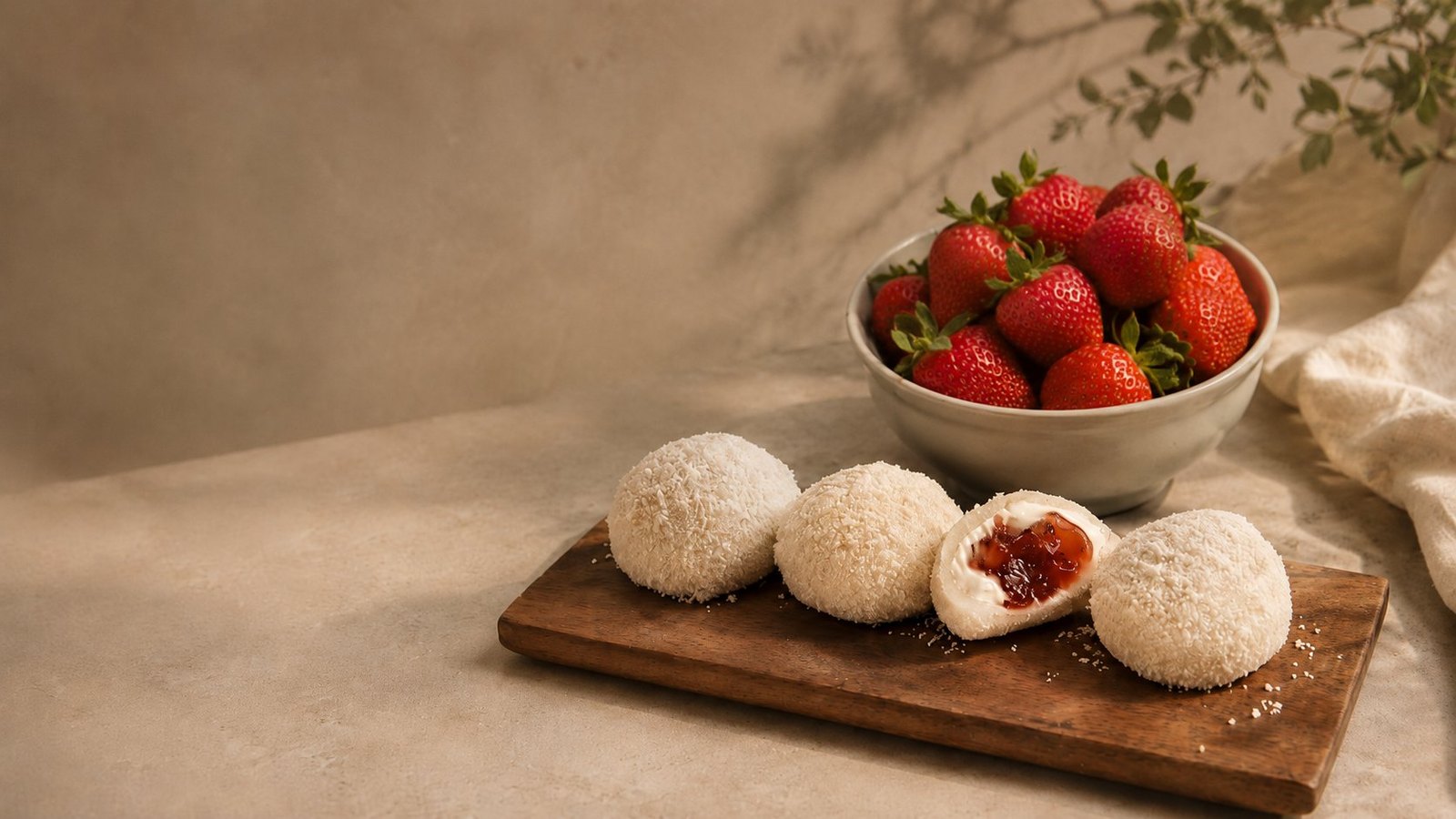 Strawberry Cream Tteok